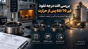 بررسی افت درجه نفوذ قیر 60/70 پس از حرارت